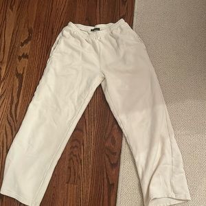 Brandy Melville cream open leg sweatpants. Barely worn in great condition.